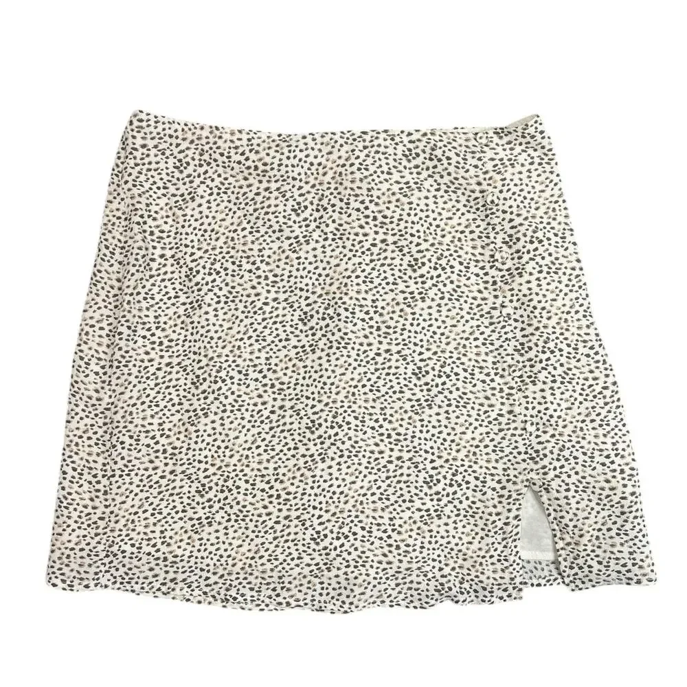 white abercrombie cheetah print skirt - Picture 1 of 7